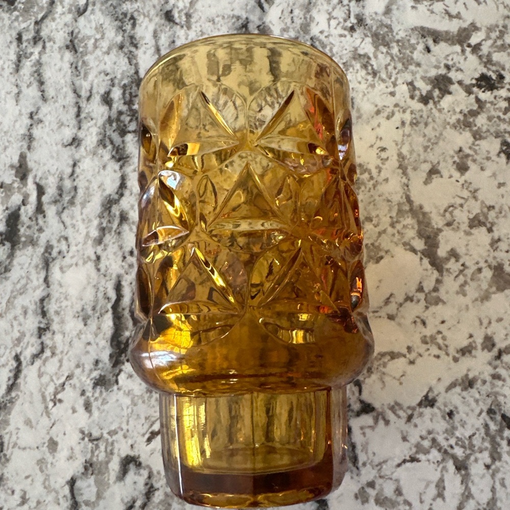 Amber Glass Decorative Vase